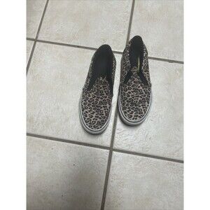 Vans Classic Leopard Print Slipon Sneaker Ultra Cushion Shoes Size 6.5